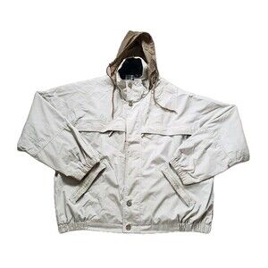Vintage Aberdeen Collection Size 2XL Mens Full Zip Lightweight Tuck Hood Jacket